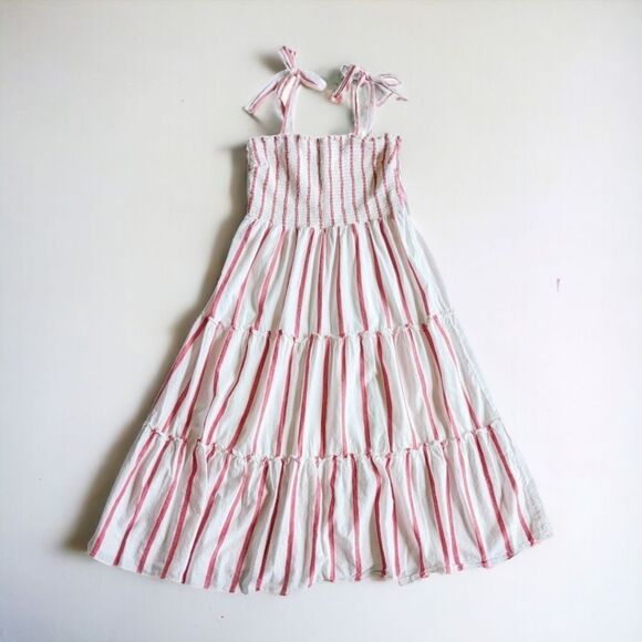 Draper James Smocked Midi Dress XL – Tie Strap Cottagecore Picnic Vibes - Picture 4 of 12